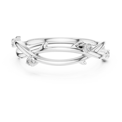 Seravienne Twisted Crossover  Diamond Ring