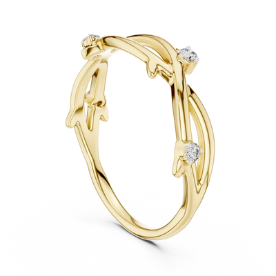 Seravienne Twisted Crossover  Diamond Ring