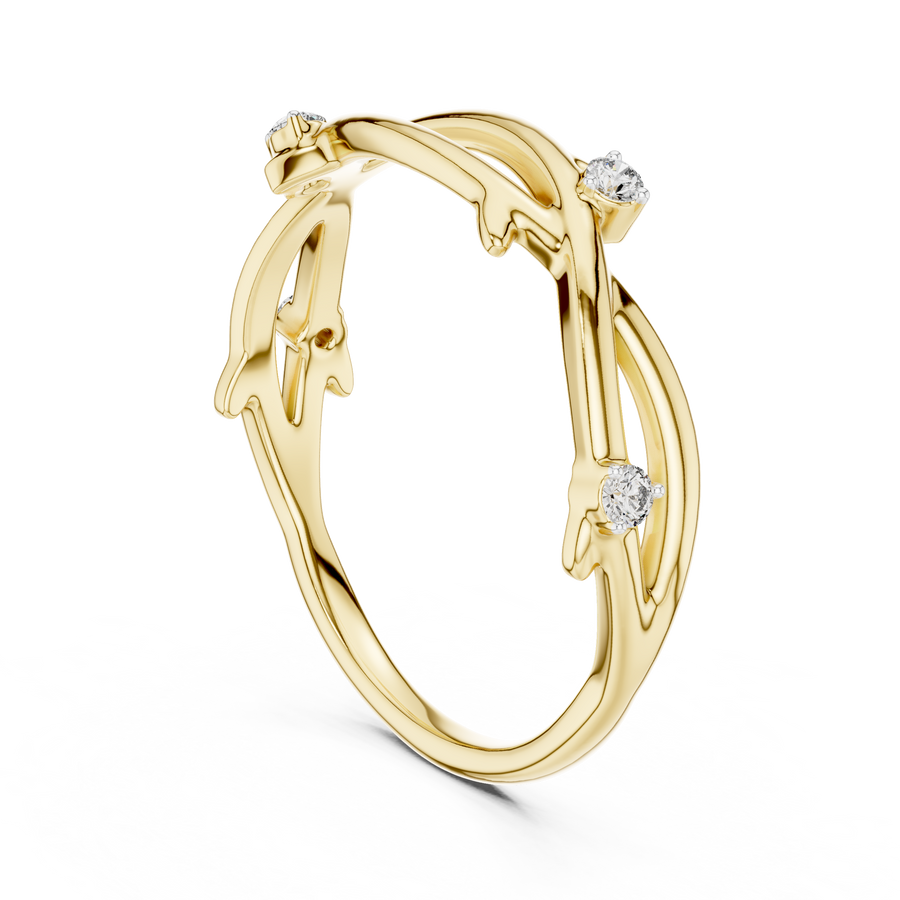 Seravienne Twisted Crossover  Diamond Ring