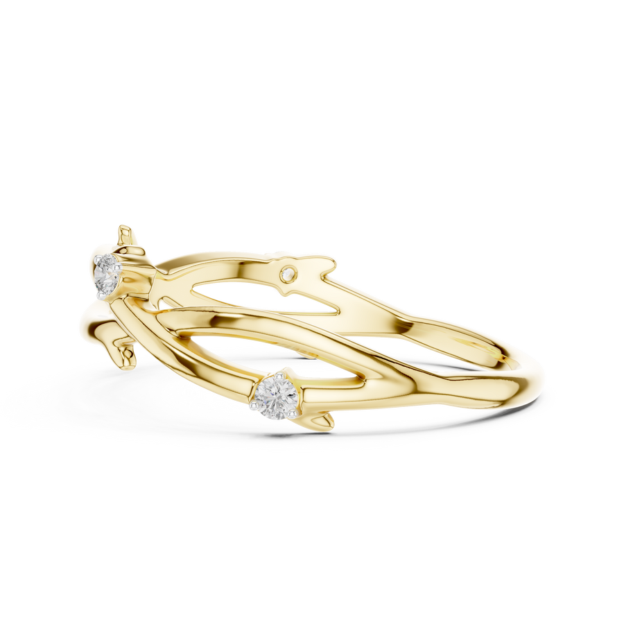 Seravienne Twisted Crossover  Diamond Ring