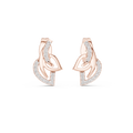 Lysavienne Curved Arc Diamond Earrings