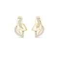 Lysavienne Curved Arc Diamond Earrings