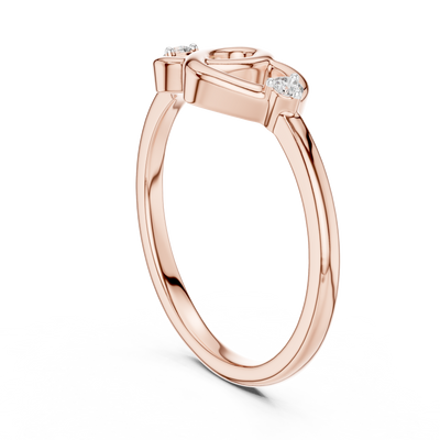 Calavienne Intertwined Heart Diamond Ring