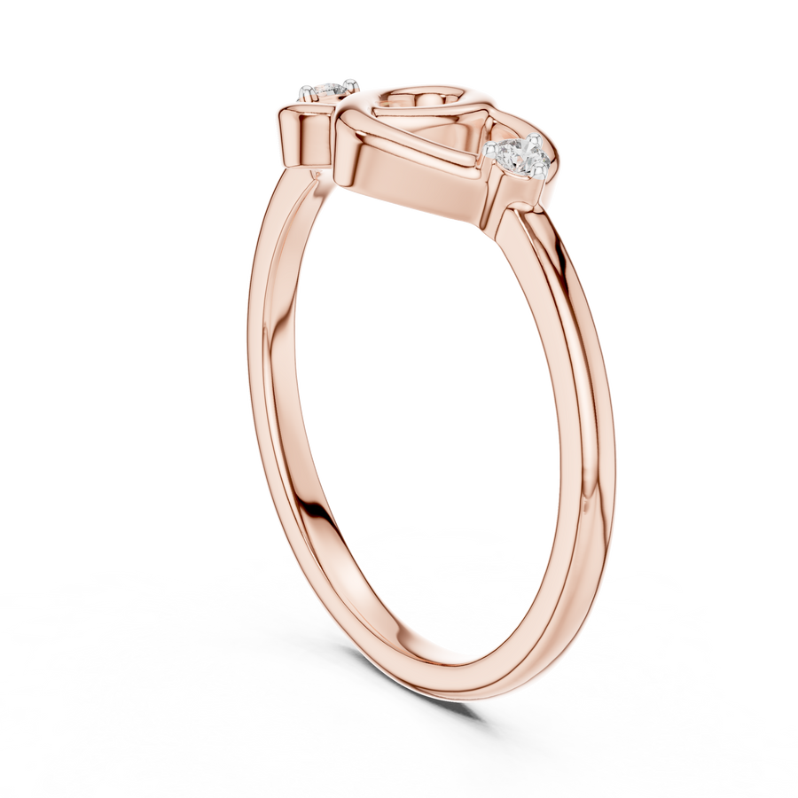 Calavienne Intertwined Heart Diamond Ring
