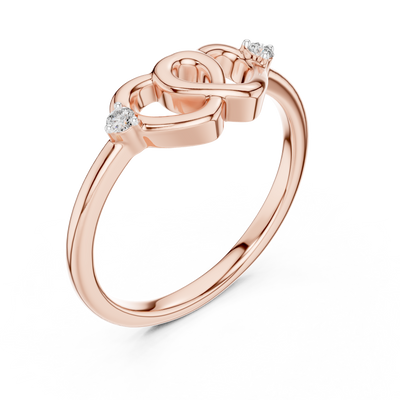 Calavienne Intertwined Heart Diamond Ring