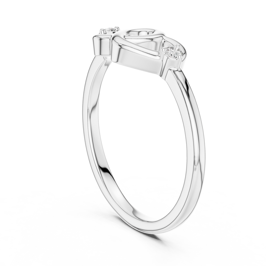 Calavienne Intertwined Heart Diamond Ring