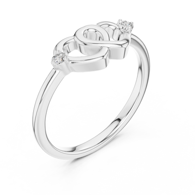 Calavienne Intertwined Heart Diamond Ring