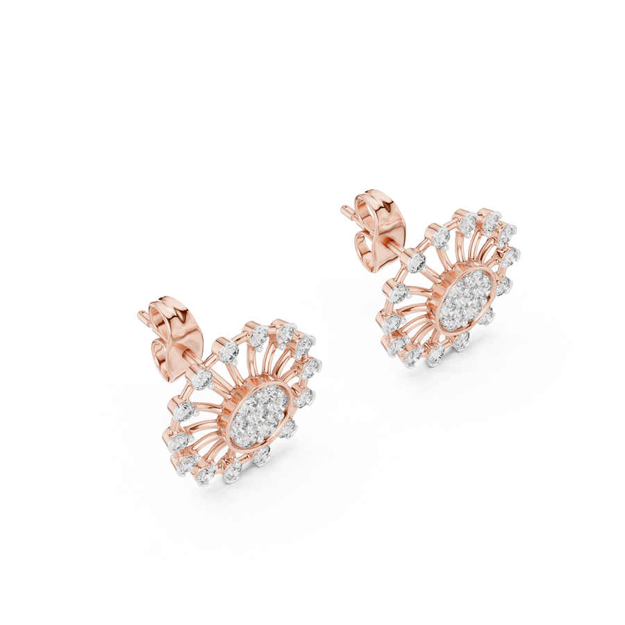 Aurevielle Radiant Circle  Diamond Earrings