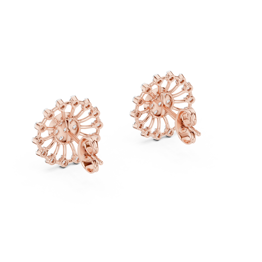 Aurevielle Radiant Circle  Diamond Earrings