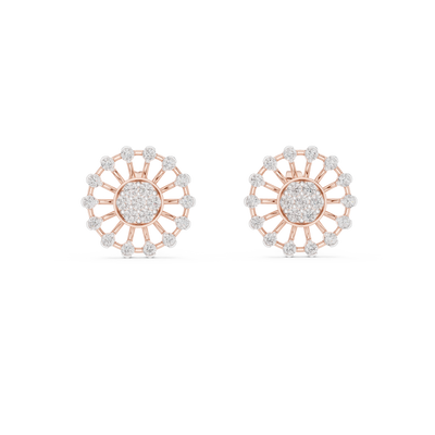 Aurevielle Radiant Circle  Diamond Earrings