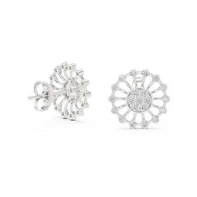 Aurevielle Radiant Circle  Diamond Earrings