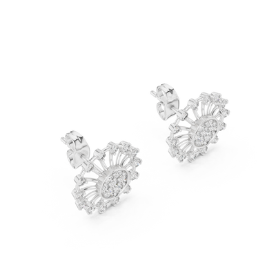 Aurevielle Radiant Circle  Diamond Earrings