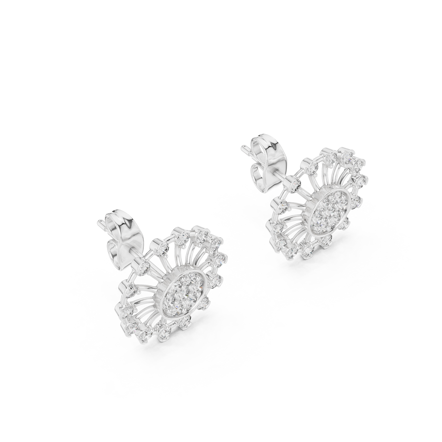 Aurevielle Radiant Circle  Diamond Earrings