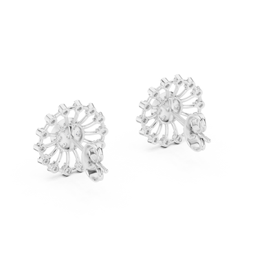 Aurevielle Radiant Circle  Diamond Earrings