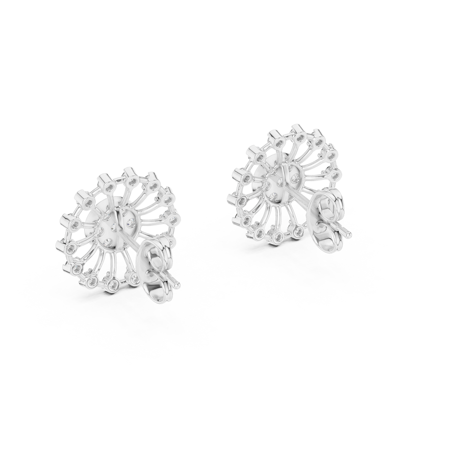 Aurevielle Radiant Circle  Diamond Earrings
