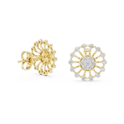 Aurevielle Radiant Circle  Diamond Earrings