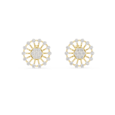 Aurevielle Radiant Circle  Diamond Earrings
