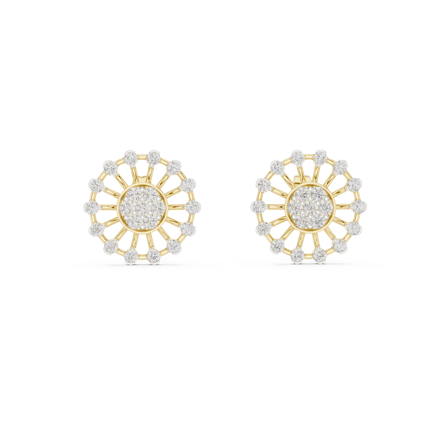 Aurevielle Radiant Circle  Diamond Earrings
