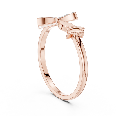 Lysavienne Bow Pavé Diamond Ring