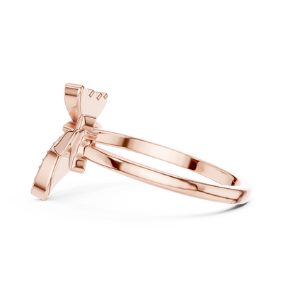 Lysavienne Bow Pavé Diamond Ring