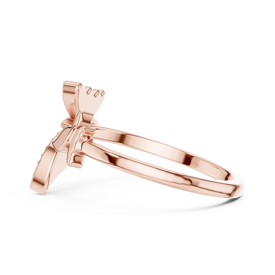 Lysavienne Bow Pavé Diamond Ring