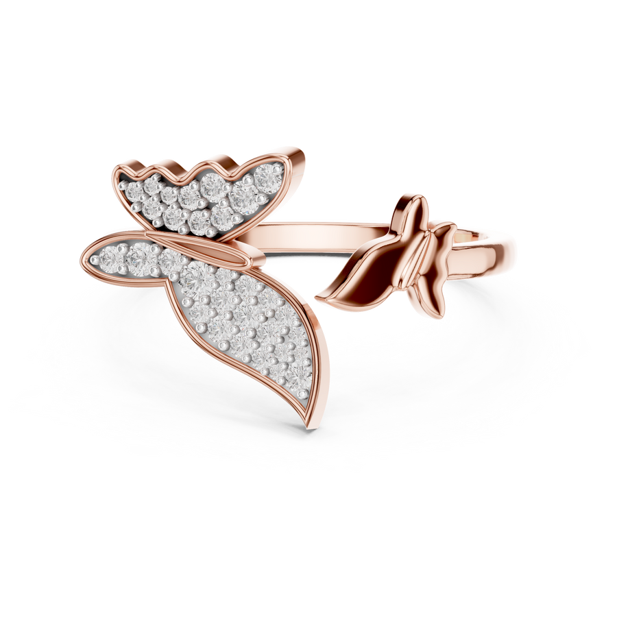 Lysavienne Bow Pavé Diamond Ring