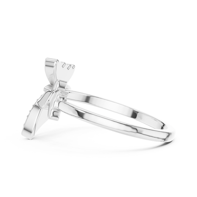 Lysavienne Bow Pavé Diamond Ring