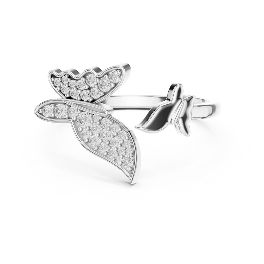 Lysavienne Bow Pavé Diamond Ring