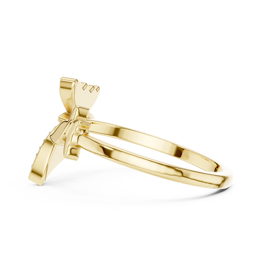 Lysavienne Bow Pavé Diamond Ring