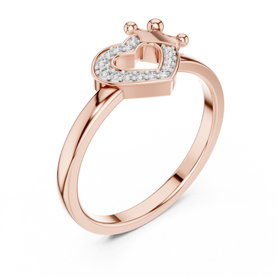 Amelienne Heart Pavé  Diamond Ring