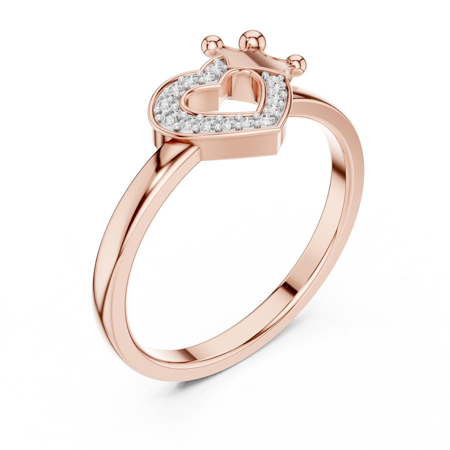 Amelienne Heart Pavé  Diamond Ring