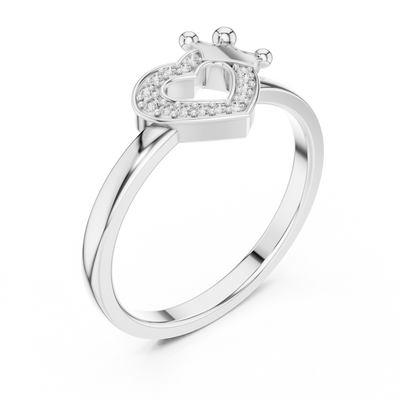 Amelienne Heart Pavé  Diamond Ring