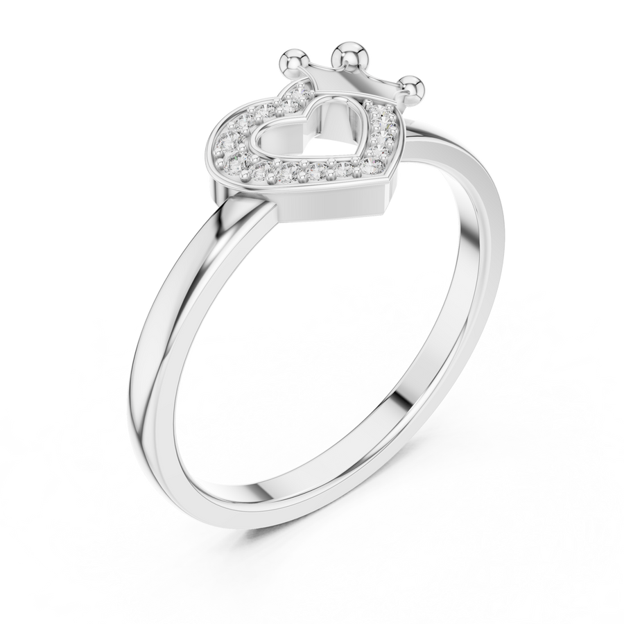 Amelienne Heart Pavé  Diamond Ring