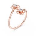 Aurellienne Double Floral Diamond Ring