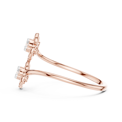 Aurellienne Double Floral Diamond Ring