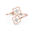 Aurellienne Double Floral Diamond Ring