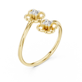 Aurellienne Double Floral Diamond Ring