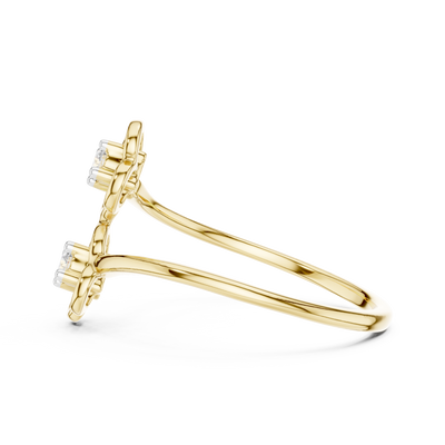 Aurellienne Double Floral Diamond Ring