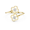 Aurellienne Double Floral Diamond Ring
