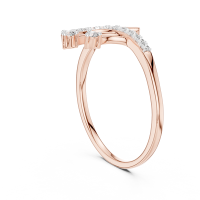 Avelisse Curved Duo-Size  Diamond Ring