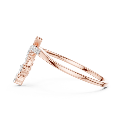 Avelisse Curved Duo-Size  Diamond Ring