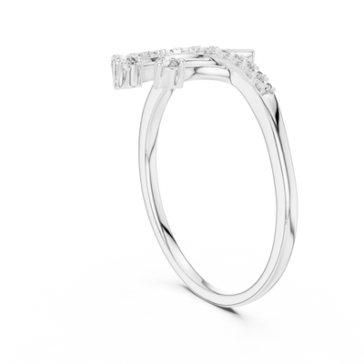 Avelisse Curved Duo-Size  Diamond Ring