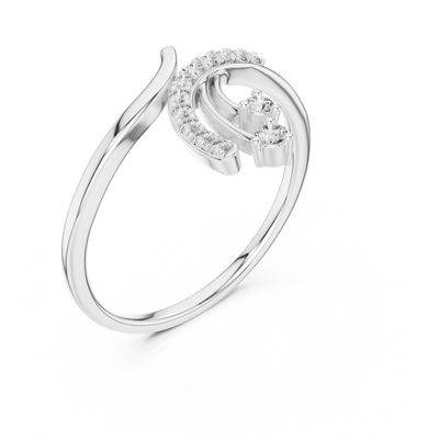Avelisse Curved Duo-Size  Diamond Ring