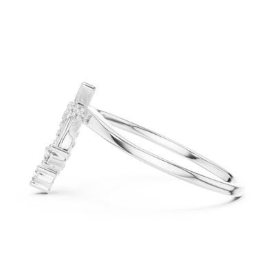 Avelisse Curved Duo-Size  Diamond Ring