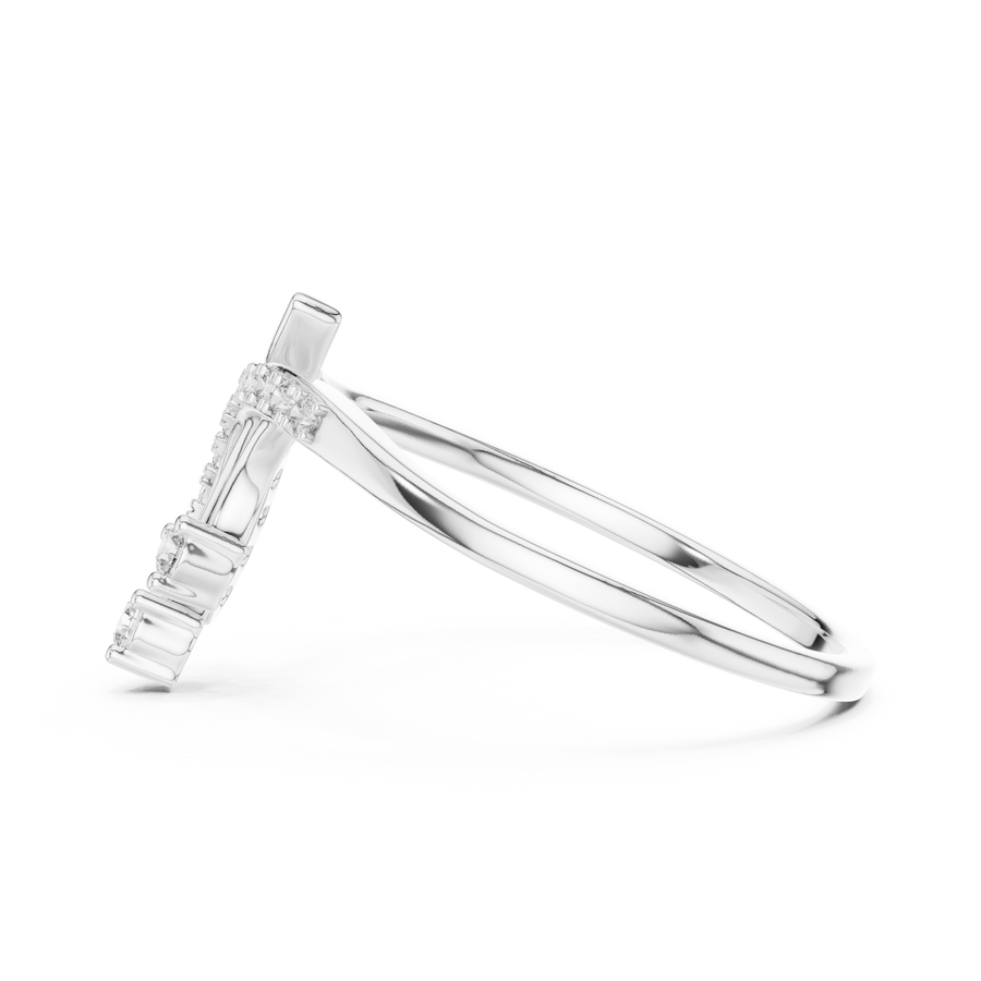 Avelisse Curved Duo-Size  Diamond Ring