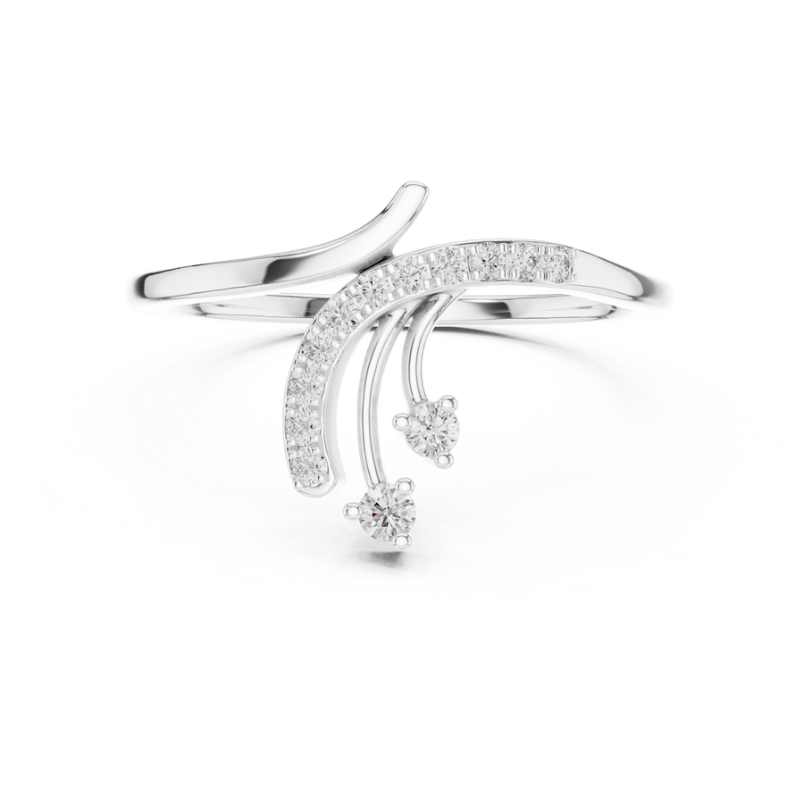 Avelisse Curved Duo-Size  Diamond Ring