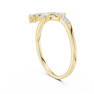 Avelisse Curved Duo-Size  Diamond Ring