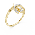 Avelisse Curved Duo-Size  Diamond Ring
