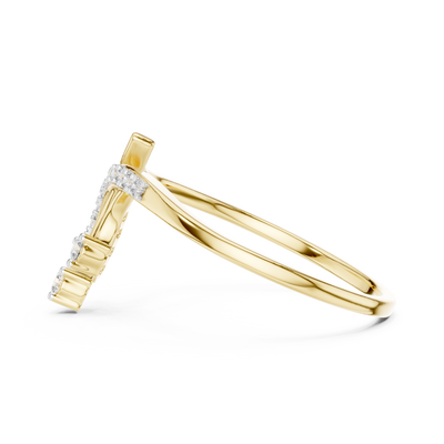Avelisse Curved Duo-Size  Diamond Ring