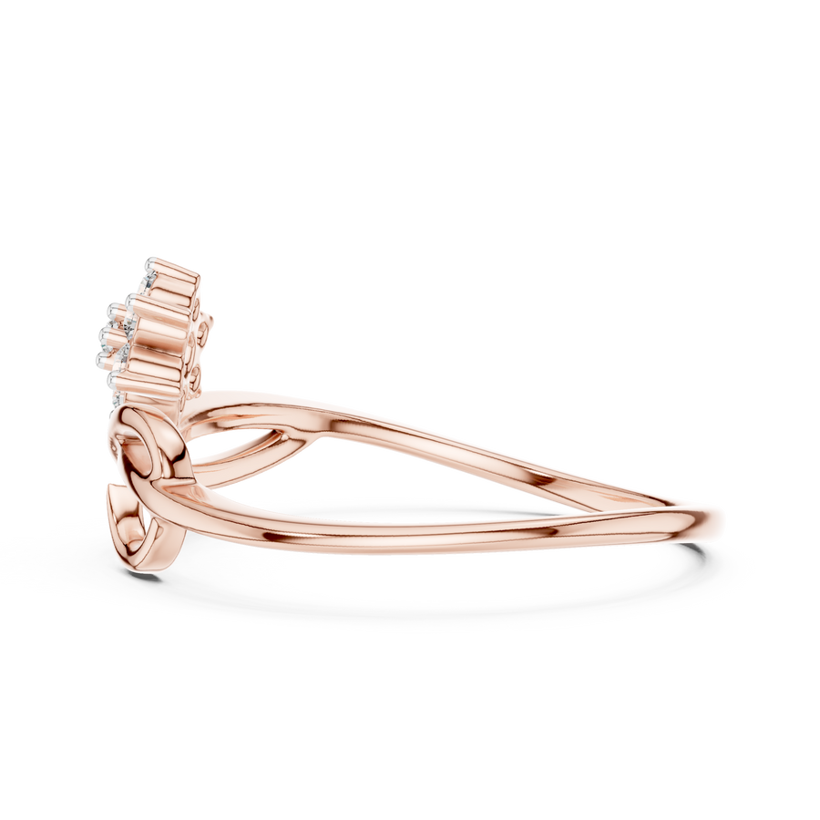 Elowen Twisted Floral Diamond Ring